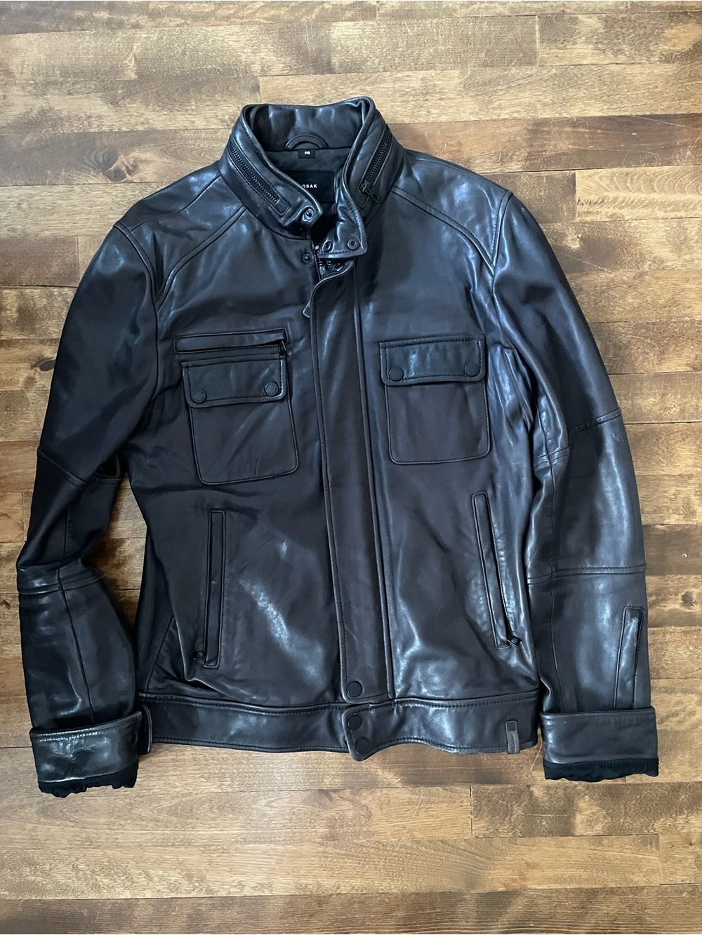 Rudsak black leather jacket S